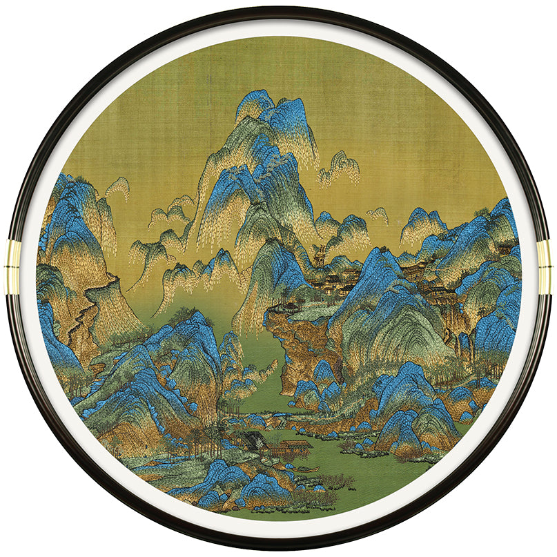 Ink Landscape Embroidered Wall Art